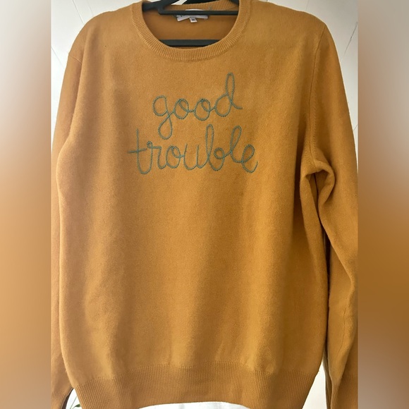 Lingua Franca Good Trouble Cashmere Sweater - Picture 2 of 4